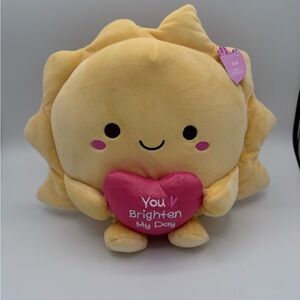 Cute Sun Plush with Heart, You Brighten My Day